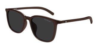 Montblanc MB0487SA Asian Fit 002 Mens Sunglasses Size 56