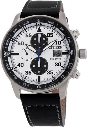 Citizen Aviator Chronograph White Dial Mens Watch CA0880-07A