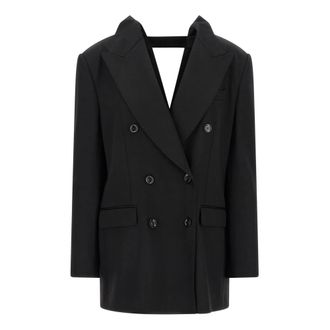 Dolce & Gabbana Duplex Blazer - Dames - Jassen - Zwart - Maat: L Wol
