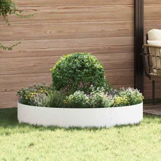 vidaXL Garden Planter White 120 x 120 x 20 cm Steel Vidaxl