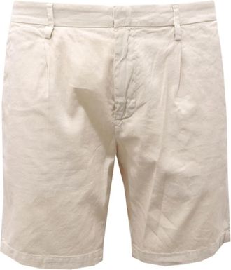 Dondup Linnen Shorts Made in Italy - Heren - Korte Broeken - Wit - W29 - Linnen - Korte Broeken