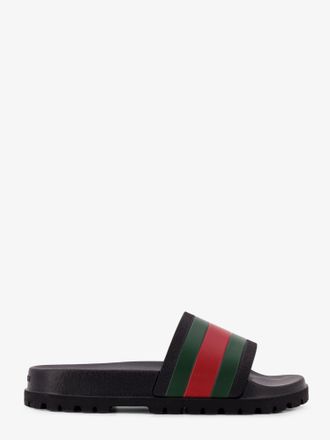 Gucci Slide in gomma con dettaglio Web - GUCCI - gender_Man