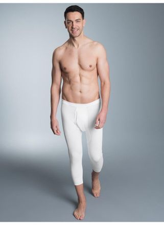Trigema Lange Unterhose TRIGEMA TRIGEMA 3/4 Unterhose im Doppelpack, Herren, Gr. 10, 2 Stk., weiss (wei&szlig;), 100% Baumwolle (Bio-Baumwolle kbA), Unterhosen Lang