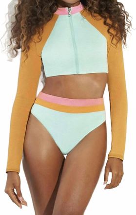 Maaji Golden Hour Lark Long Sleeve Top In Multicolor