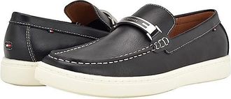Tommy Hilfiger Role Loafers Black Moc Toe Slip On Casual Shoes GAL338