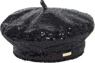 San Diego Hat Company Sequin Beret in Black at Nordstrom Rack
