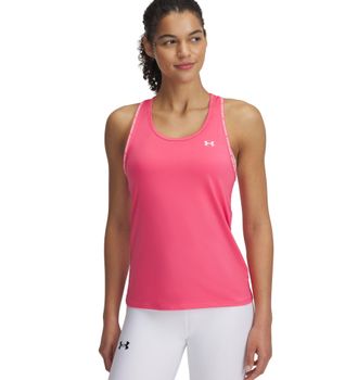 Under Armour Tanktop UNDER ARMOUR TECH KNOCKOUT TANK, Damen, Gr. XXL, weiss (super pink,, wei&szlig;), Obermaterial: 90% Polyester, 10% Elasthan, Rundhals, Tops Tanktop,