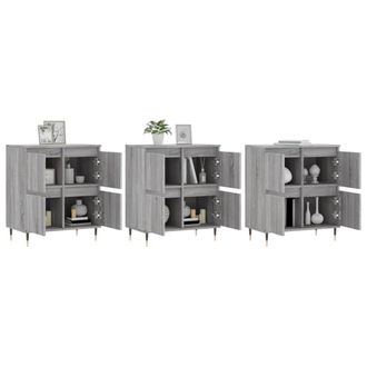 Berkfield Home Sideboards 3 pcs Grey Sonoma Engineered Wood