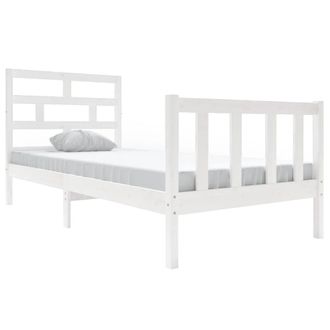 Berkfield Home Bed Frame White Solid Wood Pine 90x190 cm Single