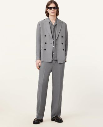 AllSaints Lyocell Orpheus Relaxed Fit Tailored Trousers, Size: 38