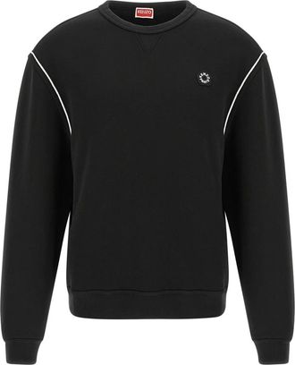 Kenzo Hoodies & sweatvesten, Heren, Zwart, XL, Katoen, Boke Flower 2.0 Geborduurd Sweatshirt