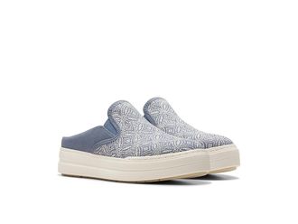 Clarks Audreigh Cove Womens Slippers Blue Textile : 8.5 B - Medium, Polyester/Rubber