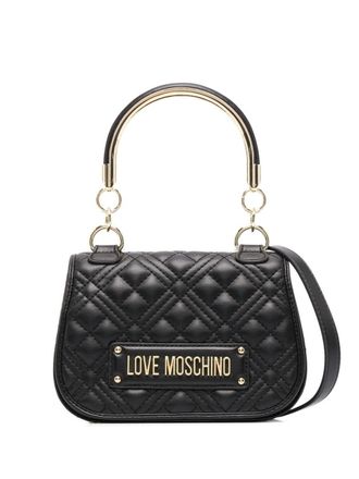 Love Moschino diamond-quilted mini bag - women - Polyurethane - OS - Black