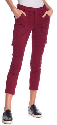 Joie High-Rise Skinny Cargo Pants In Burgundy