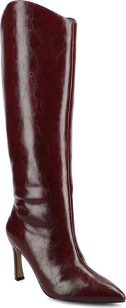 Journee Collection Rehela Pointed Toe Boot in Oxblood Patent at Nordstrom Rack, Size 6.5