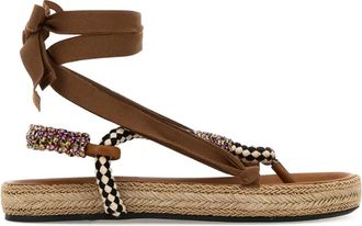 Isabel Marant Sandali Gypsa stile espadrillas - Marrone