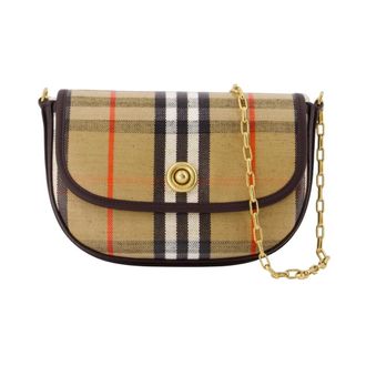 Burberry Mini Highlands Chain Crossbody Bag - female - Burberry - Cross Body Bags - Beige - ONE SIZE - Bags