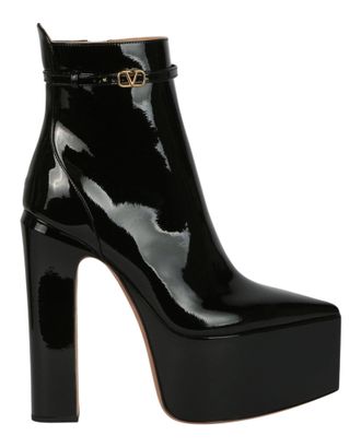 Valentino Tan-Go Patent Leather Boots