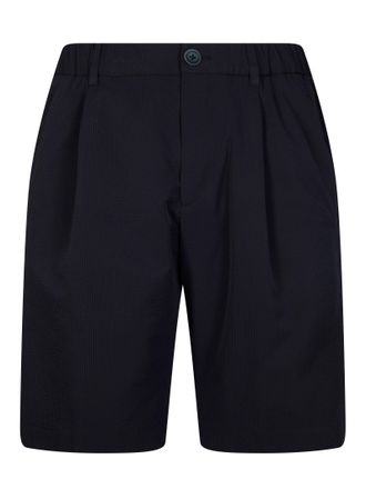 Herno Black Technical Coulisse Textured Pattern Shorts