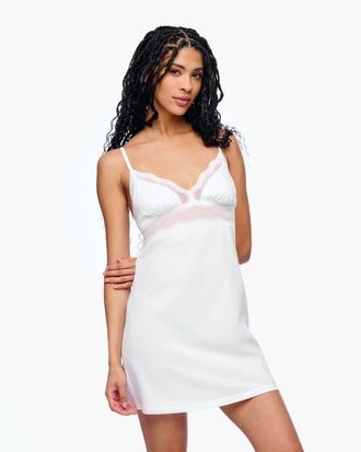 Cosabella Dolce Cotton Cup Babydoll in White at Nordstrom, Size Medium