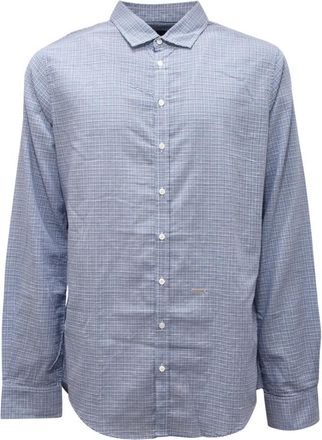 Dsquared2 Italiaans overhemd Made in Italy - Heren - Casual Overhemden - Blauw - M - Overhemden