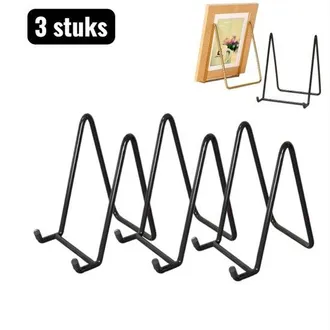 OEM 3 Piezas, Portafotos, Soporte De Cer&aacute;mica, Soporte Multifuncional Para Fotos Y Tabletas, Soporte Multifuncional, Decoraci&oacute;n De Estantes, Negro
