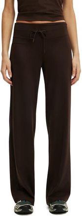 Cotton On Womens Active Ultra Soft Tie Front Wide Leg Pant in French Roast at Nordstrom, Size Xx-Small