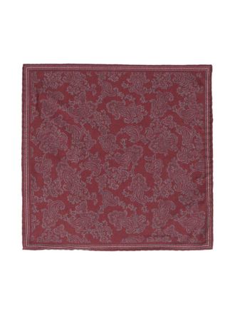 Brunello Cucinelli Sciarpa con stampa paisley - Rosso