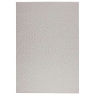 vidaXL Alfombra Para Interiores Y Exteriores Palmeras Crema Poli&eacute;ster Vidaxl