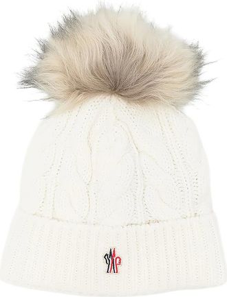 Moncler Cable-knit Pompom Beanie Hat