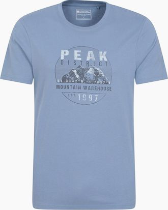Mountain Warehouse Mens Mountain Warehouse Mens Peak District Short-Sleeved T-Shirt - Blue - Size: 38
