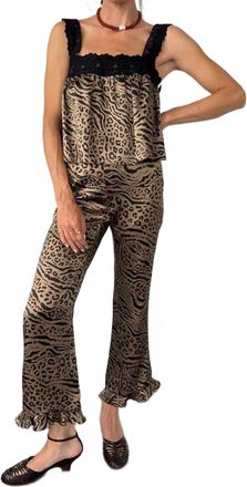 Ciao Lucia Leah Silk Top In Beige