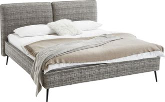 Meise.Möbel Polsterbett »Infinity erhältlich in verschiedenen Farben und Breiten« mit schwarzen Metallfüssen