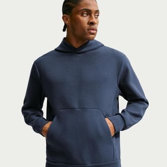 Nike Mens 24.7 ImpossiblySoft Dri-FIT Pullover Hoodie in Blue | IR8807-451