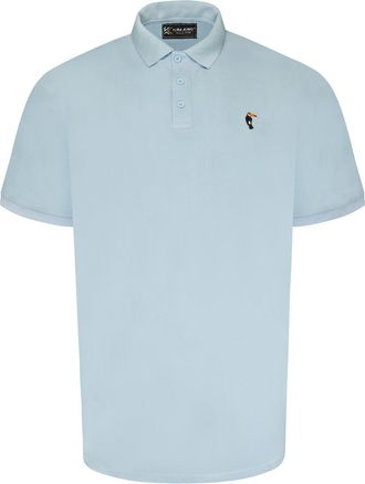 KAM Jeanswear Mens Short Sleeve Bird Logo Polo Shirt - Blue - 4XL
