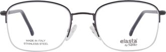 Elasta Mens Gunmetal Oval Eyeglass Frames E 7242