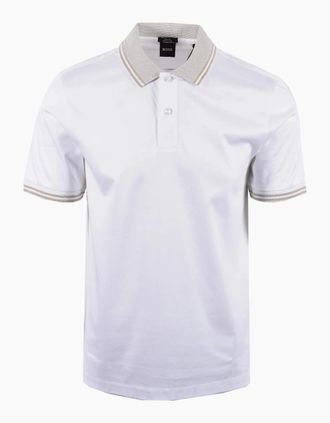 HUGO BOSS Mens Boss Black H PHILLIPSON 238 POLO WHITE - Size: 40