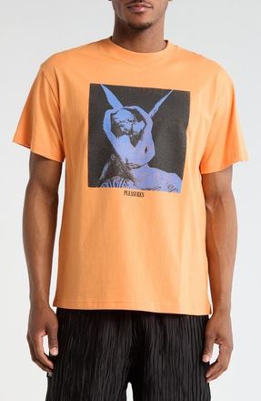 Pleasures Angel Graphic Print T-Shirt in Orange at Nordstrom, Size Xx-Large
