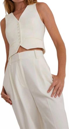 Favorite Daughter Favorite Slim Fit Vest In Ivory