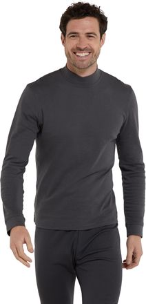 Mountain Warehouse Meribel Mens Turtle Neck Top - 100% Cotton, Lightweight, Breathable, Long Sleeves - Best for Winter Camping, Outdoors, Travelling & Hiking Dark Grey 2