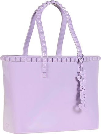 Carmen Sol Seba Mid Tote Jumbo Studs in Violet at Nordstrom, Size Medium