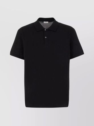 Alexander McQueen ribbed cotton piqu&eacute; polo shirt