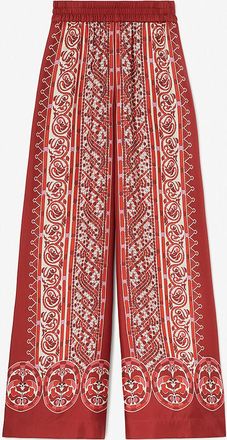 La DoubleJ Seidentwillhose mit weitem Bein Palazzo Cobra Plac&eacute;e