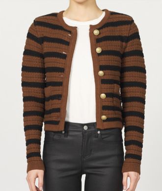 Dear John Denim Womens Stripe Sweater In Brown