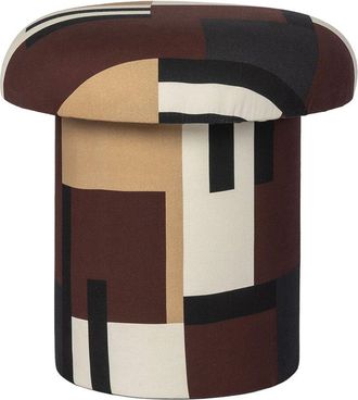 TOV Furniture Tov Furniture Lucy Abstract Print Mushroom Stool