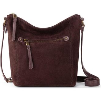 The Sak Ashland Leather Crossbody Bag in Mahogany Suede at Nordstrom