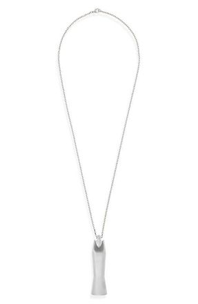 Rick Owens Mega Sister Pendant Necklace in Palladium at Nordstrom