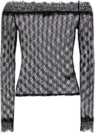 Isabel Marant Graphic Print T-shirt met korte mouwen - Dames - Blouses - Zwart - S - Overhemden