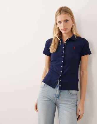Polo Ralph Lauren Icon - Polo blu navy con logo e bottoni