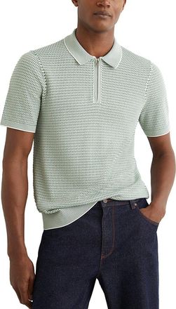 Reiss Brink Half Zip Texture Sweater
